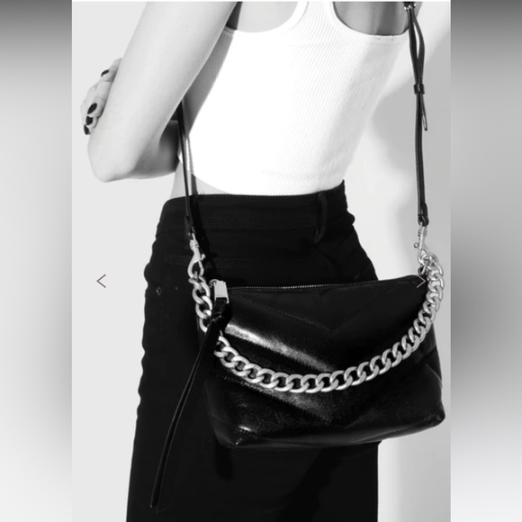 NWT Rebecca Minkoff Edie Denim Chain Crossbody Bag - Picture 14 of 16